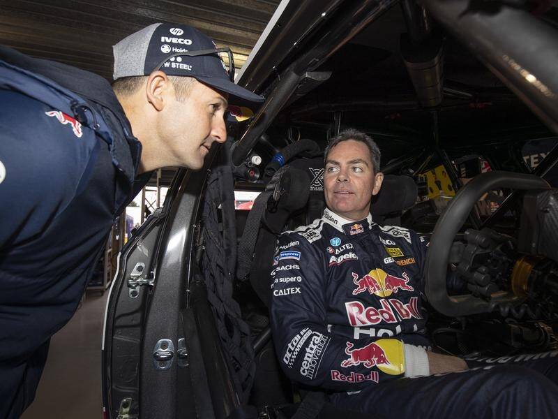 Craig Lowndes (R) is optimistic about success at the Bathurst 1000 he makes his SuperCars return.