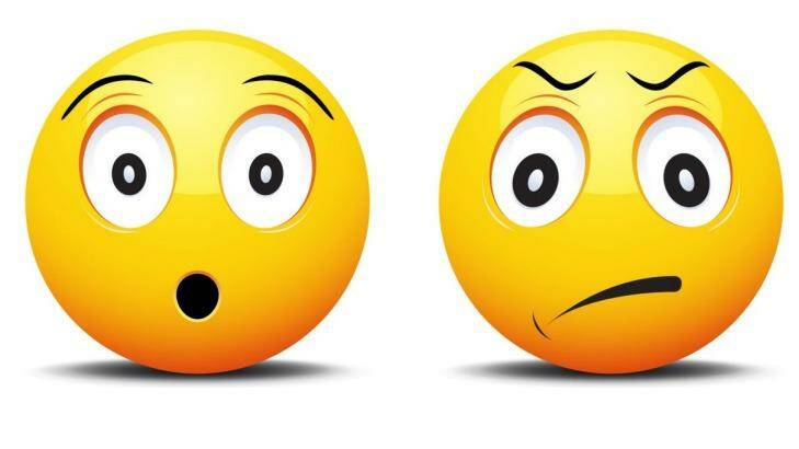 What are you saying?: An emoji might be a sad face, or a happy face, or some other type of face, or not even a face at all.