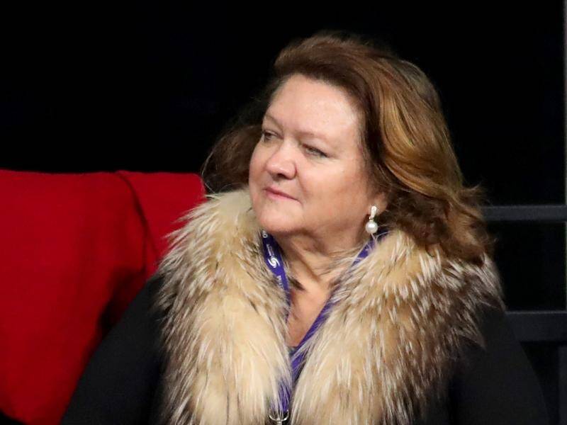 Gina Rinehart's son threatened to sue her for allegedly stripping a trust of company assets. (Kelly Barnes/AAP PHOTOS)