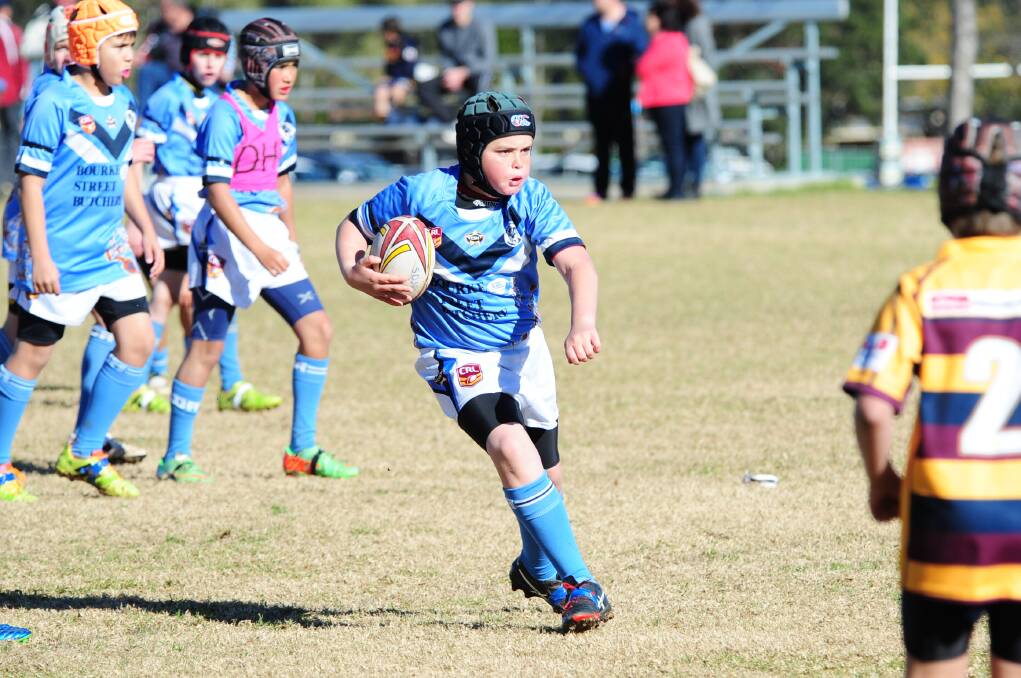 A focused Harry Parnaby takes a hit-up for South Dubbo.