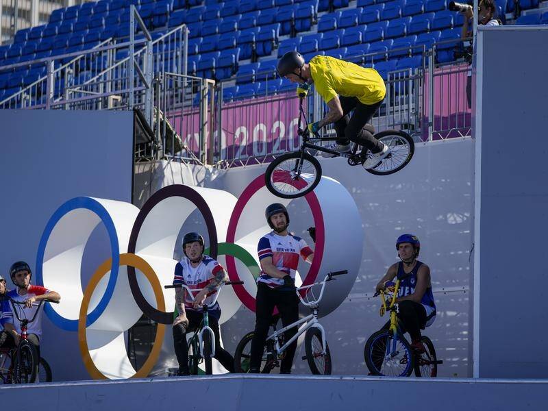 Australia's Logan Martin in the box seat to claim gold in the BMX freestyle discipline in Tokyo.
