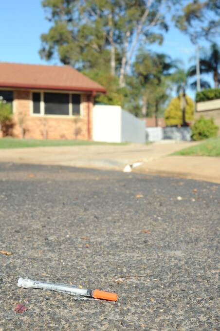 SYRINGES IN SUBURBIA: Dubbo residents have spent decades dealing with the discovery of syringes in their streets. The Daily Liberal reported on this discovery in Clews Street in 2014. Photo: BELINDA SOOLE.