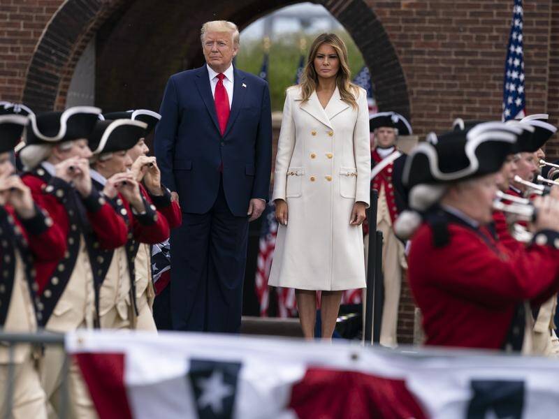 US President Donald Trump and first lady Melania Trump attended Memorial Day events.