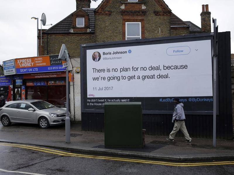 The "Led by Donkeys" billboards highlight the stark change in British politicians' stance on Brexit.