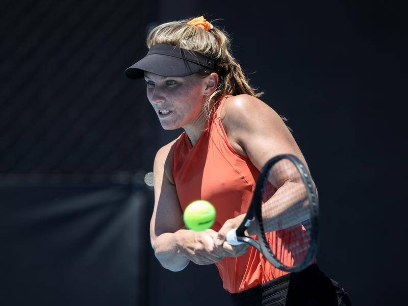 Maddison Inglis has claimed her maiden grand slam match victory at the Australian Open.