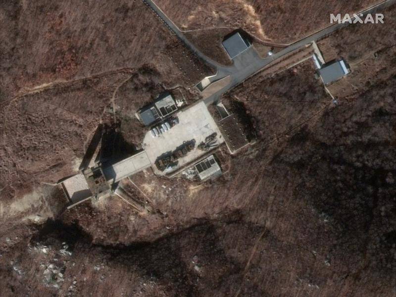 A satellite image of North Korea's Sohae missile facility where activity has been recently detected.