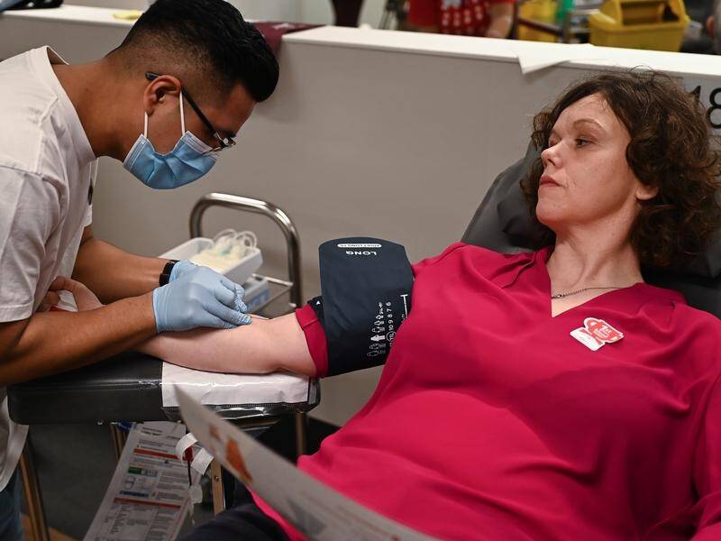 There's an urgent need for 8000 Australians to give blood to meet demand over the New Years break. (Steven Saphore/AAP PHOTOS)