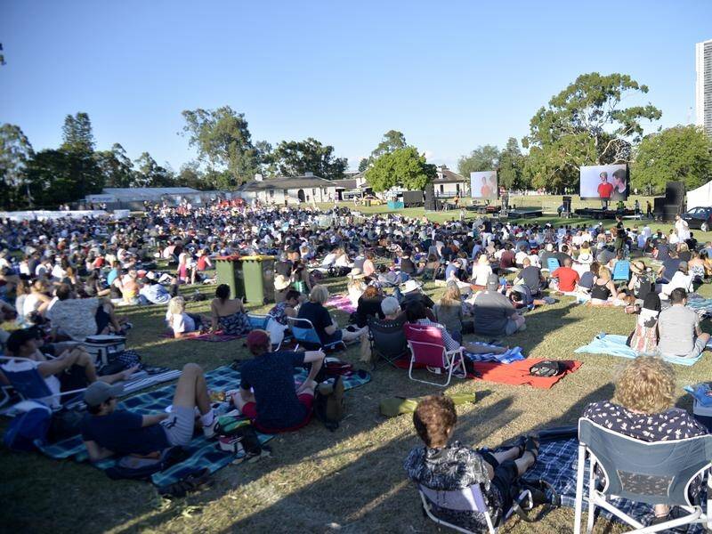 Production crews worked through the night to create a new venue for Tropfest after a freak storm.