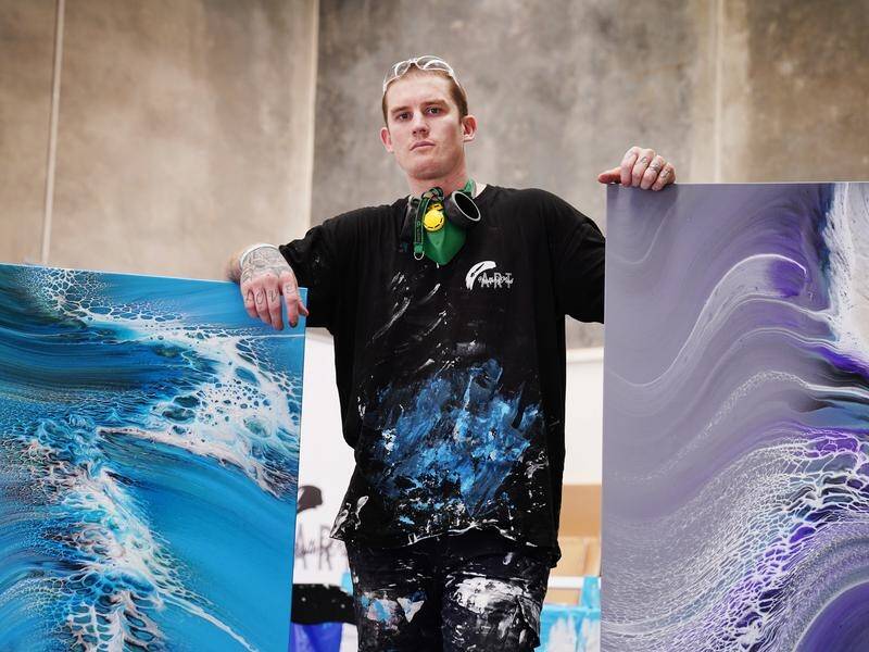 Former Collingwood AFL footballer Dayne Beams has used art to help conquer his mental demons.