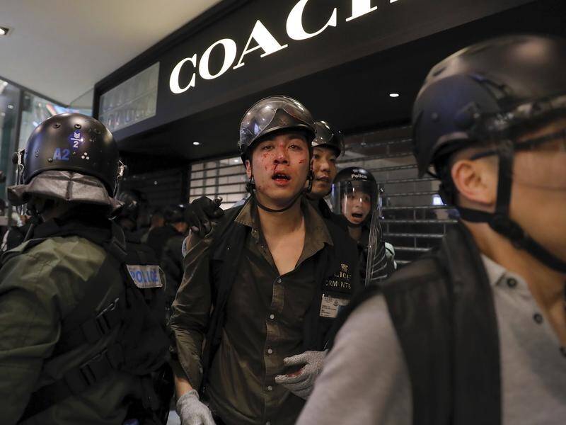 A Hong Kong police officers' union has demanded better protection for officers during protests.