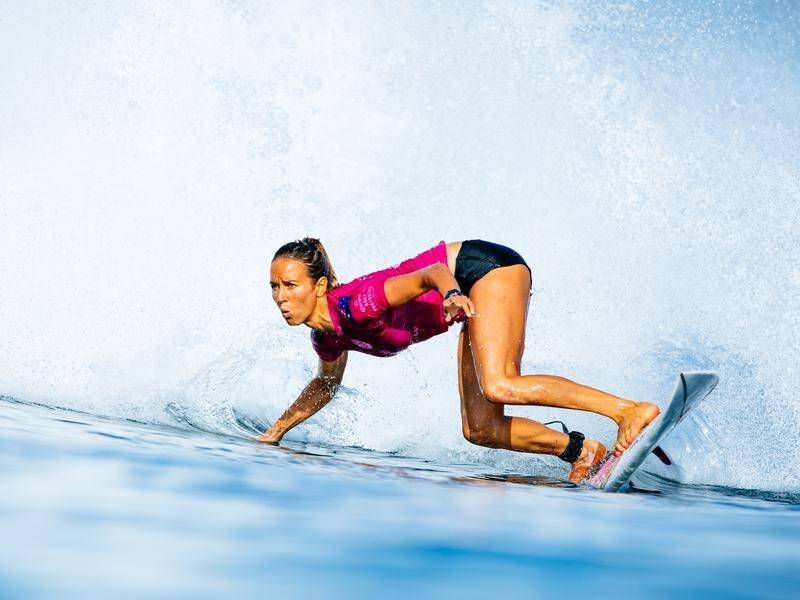 It's a waiting game for Sally Fitzgibbons at the Maui Pro after a shark attack and COVID cases.