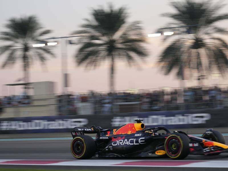 Max Verstappen drives his Red Bull to victory in Abu Dhabi for the final time. (AP PHOTO)
