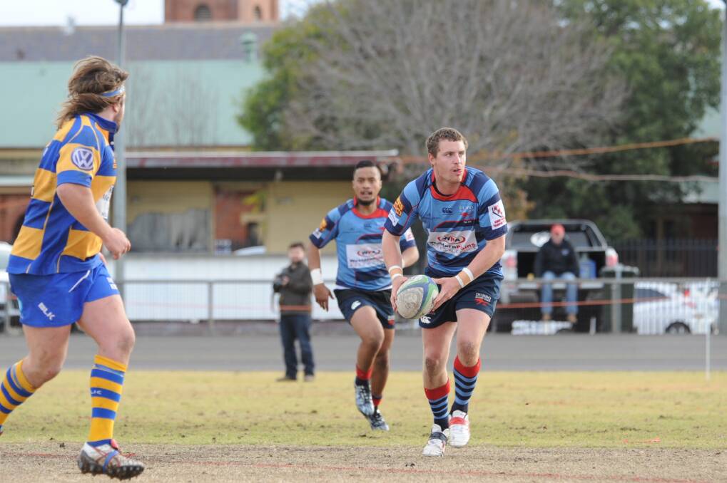 Anthony Golding was one of Dubbo's best on Saturday and scored one of the tries in the bonus point win. 	Photo: JOSH HEARD