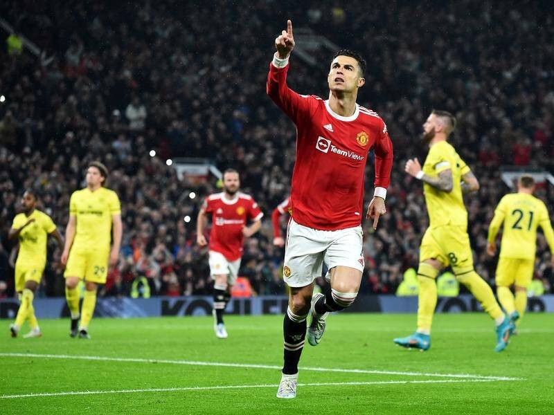 A Cristiano Ronaldo penalty set Manchester United on their way to a home EPL win over Brentford.