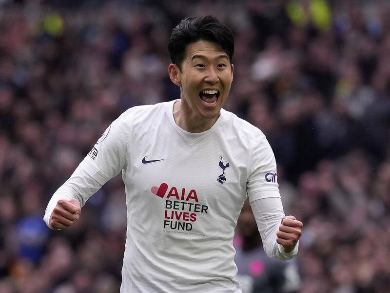 Son Heung-min was all smiles after his second goal earned Tottenham a 3-1 win over Leicester.
