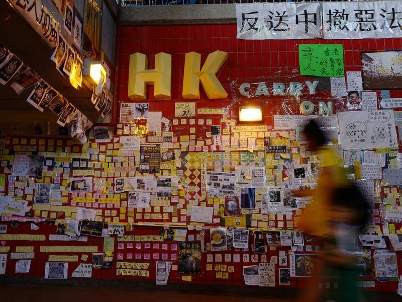 Hong Kong's Lennon Walls are large mosaics of Post-it notes denouncing perceived Chinese meddling.