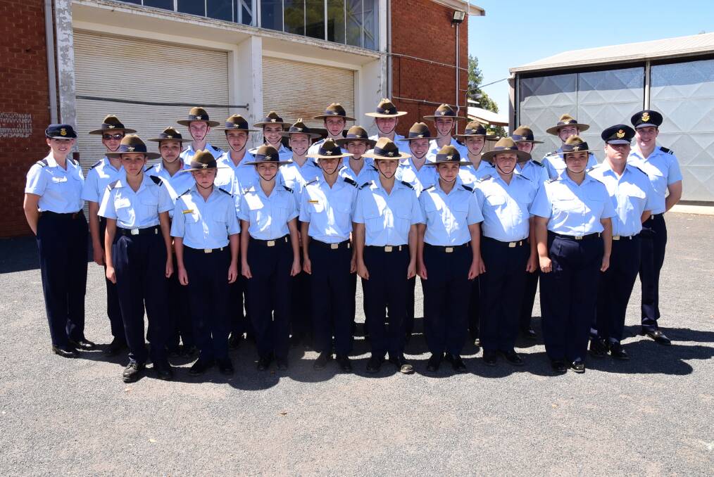 The Australian Airforce Cadets 313 (City of Dubbo) Squadron at their final parade. 			    Photo: BROOK KELLEHEAR-SMITH