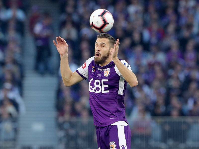 Glory's Matthew Spiranovic looked to have scored an own goal but it was disallowed against Sydney FC