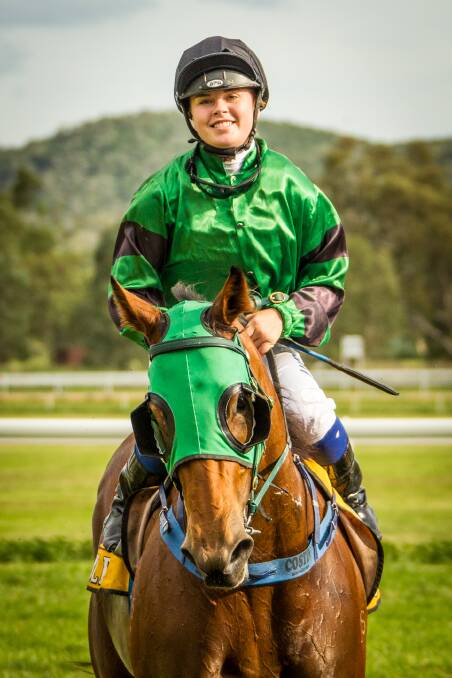 STAR OF THE SHOW: Jockey Winona Costin won Sunday s $100,000 Wellington Boot aboard I Am Snippety.  
Photo: JANIAN McMILLAN (www.racingphotography.com.au)