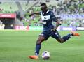 Adama Traore still awaits his first trophy with Melbourne Victory. (Joel Carrett/AAP PHOTOS)