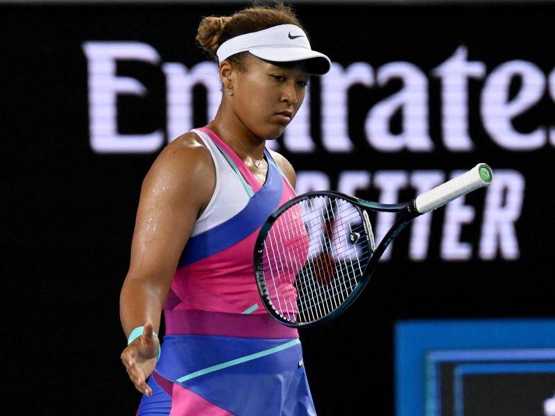 Naomi Osaka's Australian Open title defence is over after losing to American Amanda Anisimova.