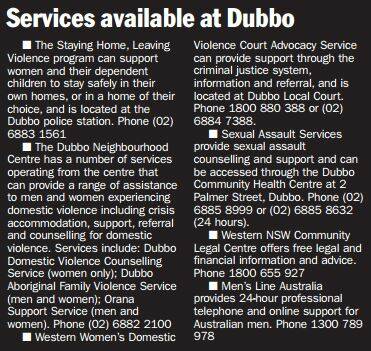 Dubbo home to many services to help victims