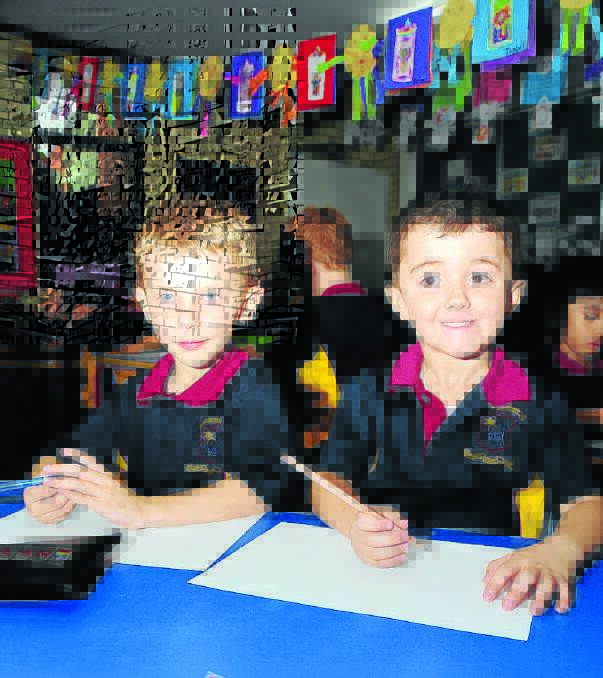 ST MARY'S PRIMARY SCHOOL: Lachlan Brook and Jacob Shaw. 