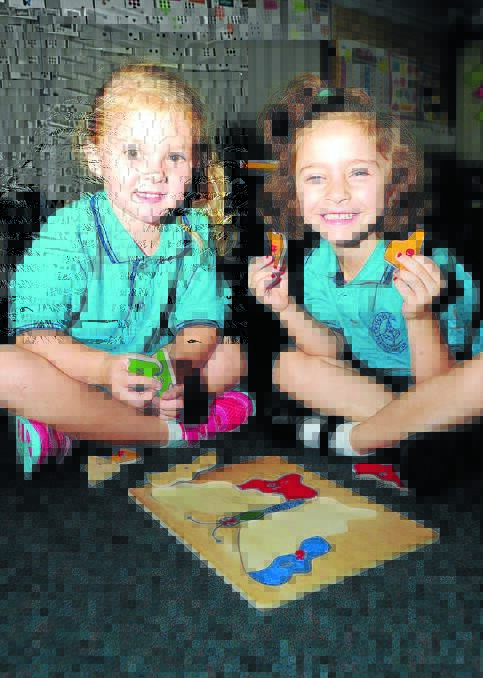 ORANA HEIGHTS PUBLIC SCHOOL: Milly Chapman and Mia Fisher. 