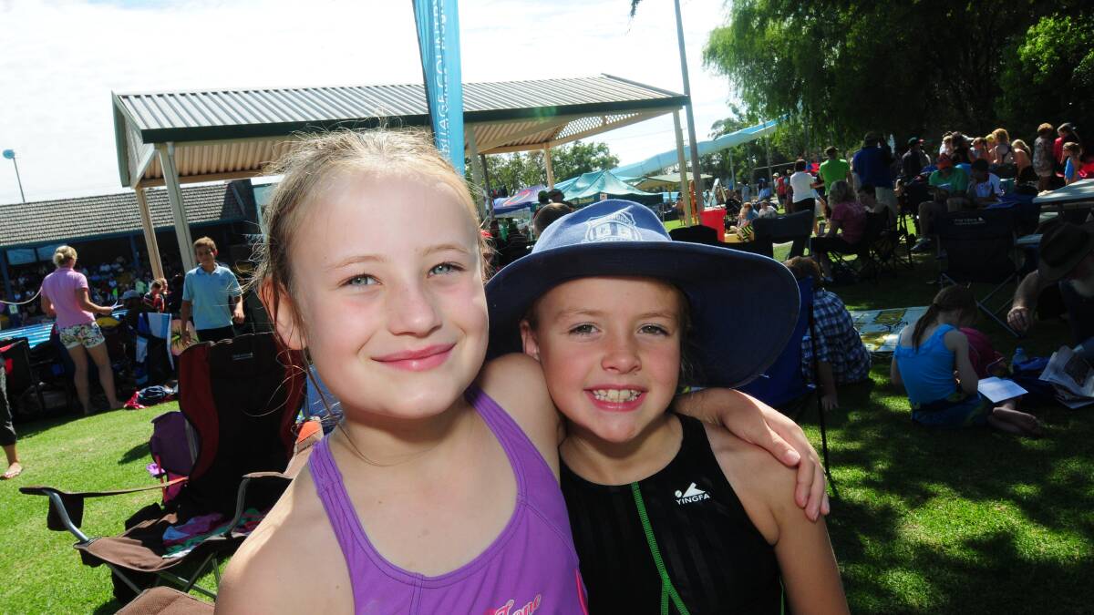 WESTERN REGION SWIMMING CARNIVAL: Jessica Harris and Zielle Lewis