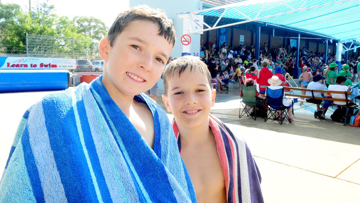 WESTERN REGION SWIMMING CARNIVAL: Malcolm Bartlett and Aaron Humbert were two of the hundreds of school kids to compete.