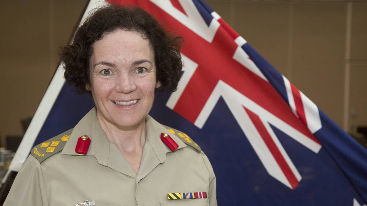 Australian Army officer Brigadier Kathryn Campbell, Commander 5th Brigade, inside the Officers' Mess at Holsworthy Barracks, Sydney, February 2015. 	               Photo courtesy of the Department of Defence