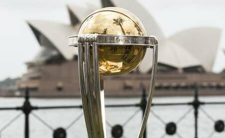 The ICC Cricket World Cup trophy