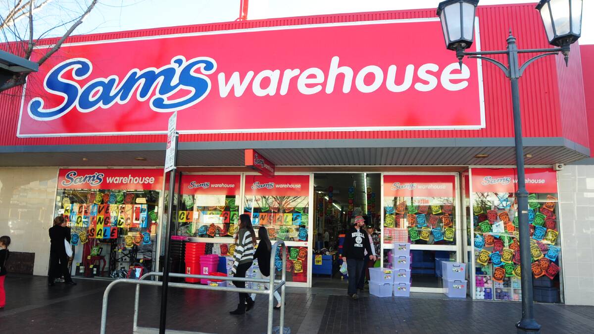 The Sam's Warehouse store at Dubbo, which was not included in a first round of closures. Photo: BELINDA SOOLE