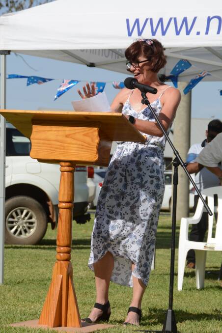 MAKIGN A DIFFERENCE: Australia Day ambassador Viviene Kartsounis wants residents to donate old shoes. Photo: ORLANDER RUMING