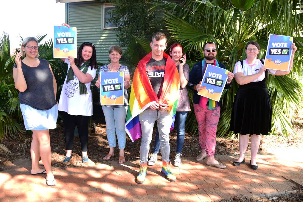 VISIBILITY: Central West Rainbow Alliance president Nic Steepe (centre) says the Bi Visability Day barbecue this weekend is open to the LGBTI community and its straight allies. Photo: FILE