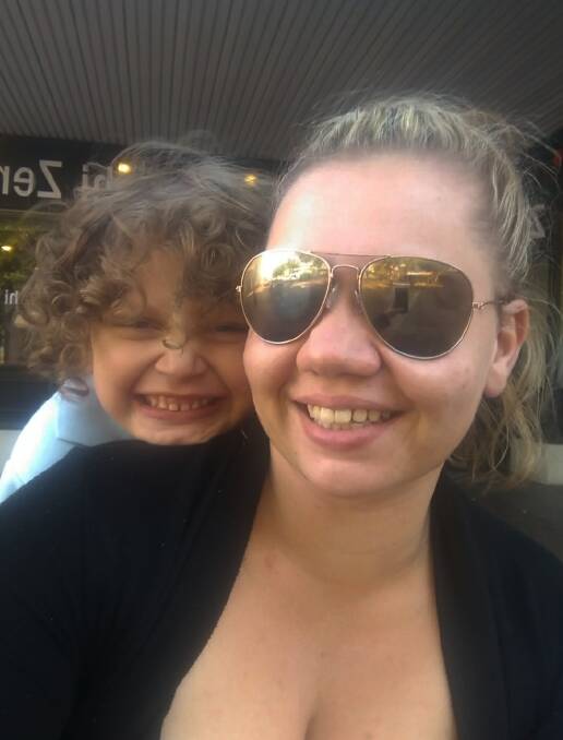 SPECIAL BOND: Haylie Beckett and her son Jace are thankful for the caring actions of a nurse at Dubbo Hospital. Photo: CONTRIBUTED