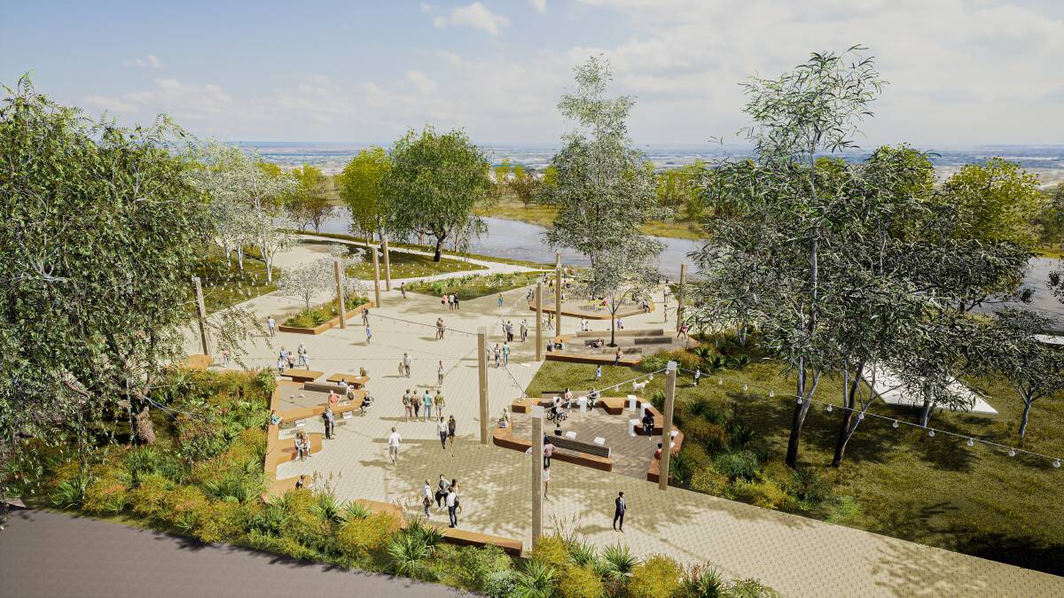 An artist's impression of the Macquarie River foreshore project. Picture supplied by Dubbo Regional Council