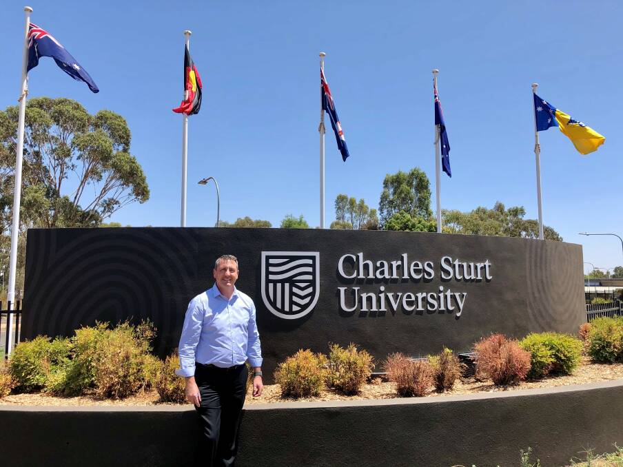 WELCOME: James McKechnie started as the director of external engagement for Charles Sturt University Dubbo on Monday. Photo: CONTRIBUTED