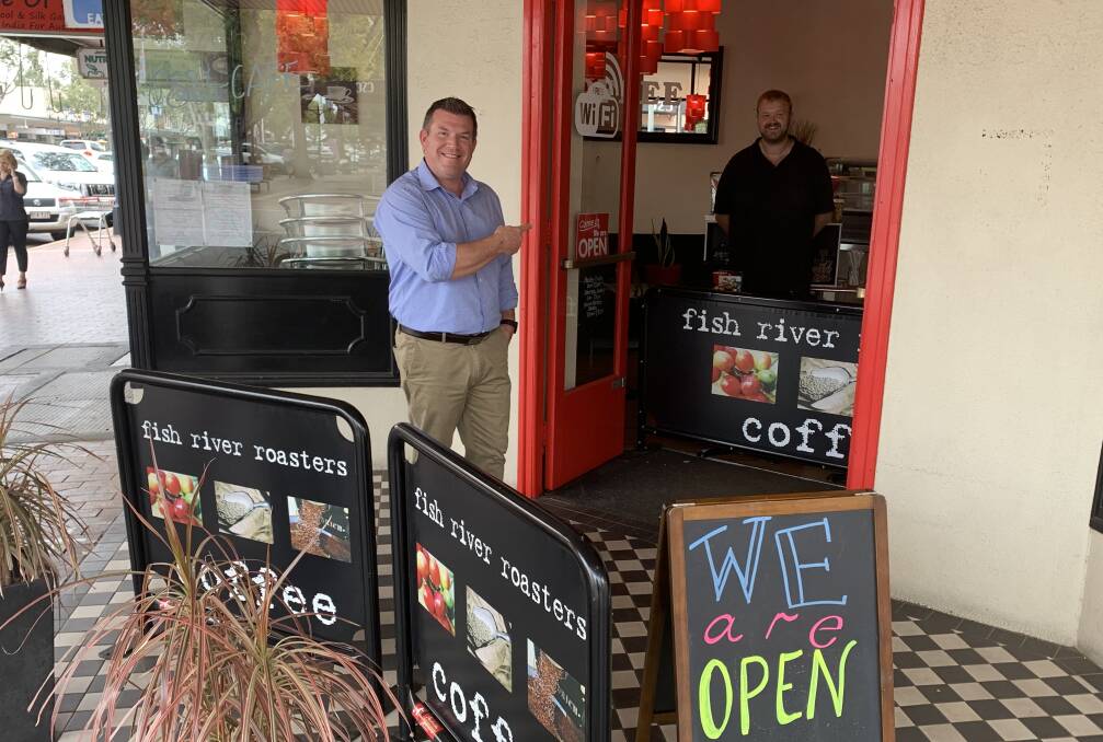 WE ARE OPEN: A slow return to normal for business can be led by those in regional areas, according to Dubbo MP Dugald Saunders. Photo: CONTRIBUTED