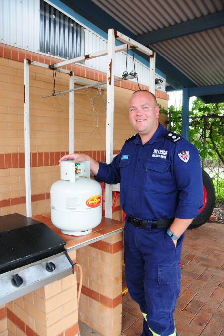 SAFETY FIRST: Dubbo Fire Station Officer Dane Phillipe said residents should check their barbecues. Photo: JENNIFER HOAR