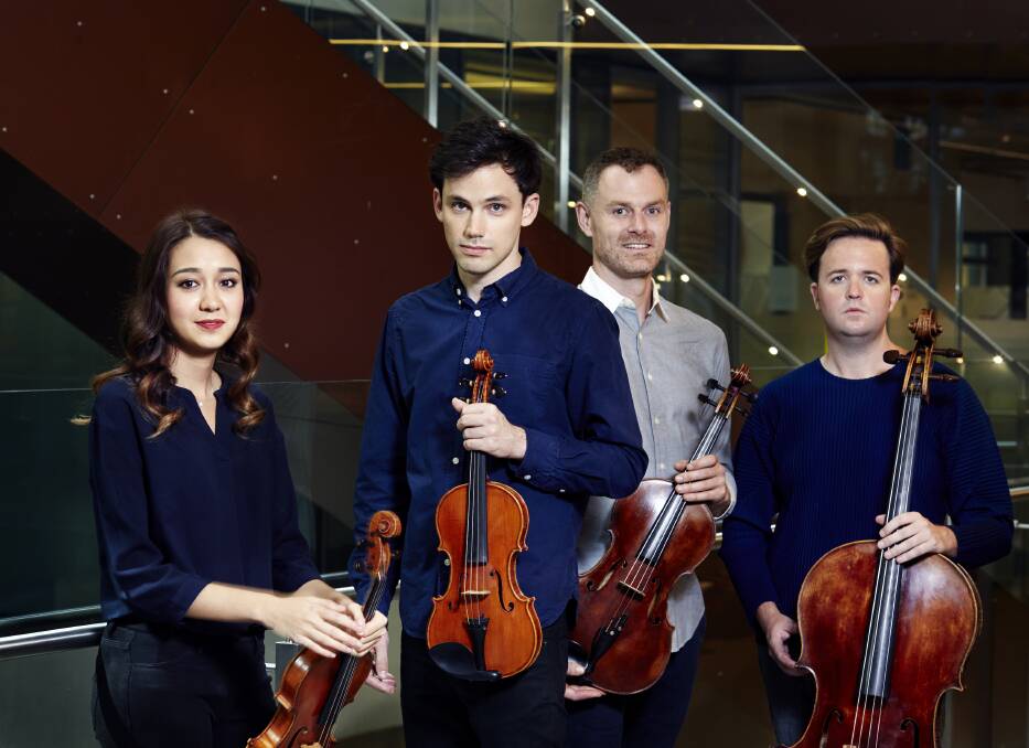 STRINGS: Violinists Kristian Winther and Anna da Silva Chen, violist James Wannan and cellist Thomas Rann are coming to Dubbo. Photo: CONTRIBUTED