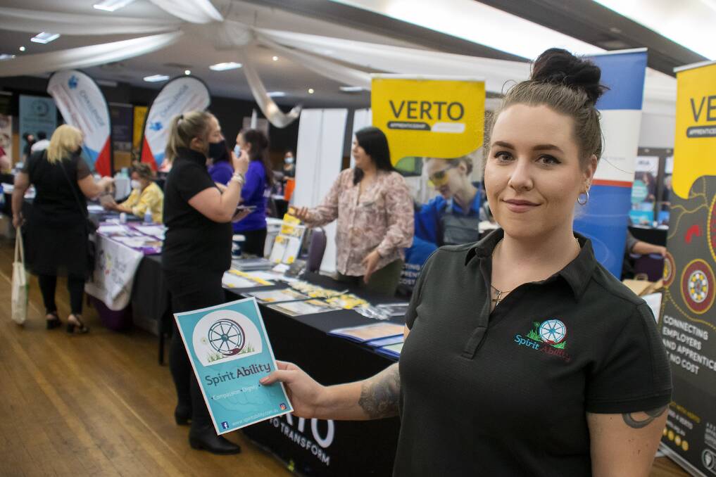 INFORMATION: SpiritAbility's Pamela Johnson says the disability expo was a chance for people to increase their knowledge. Picture: BELINDA SOOLE