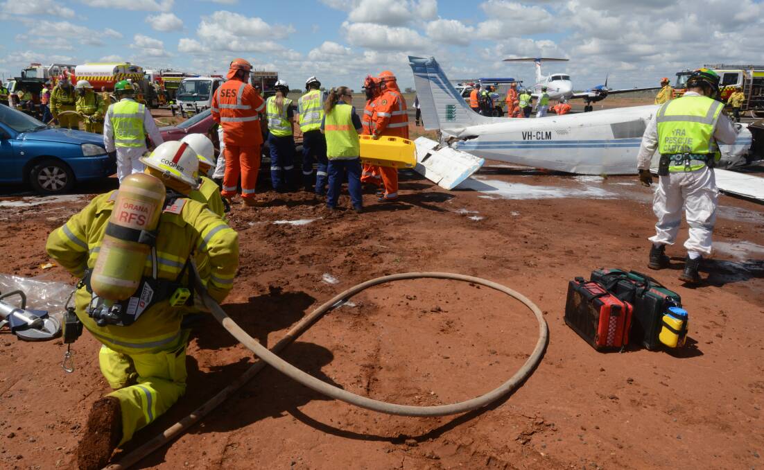 Two planes collided at Dubbo airport in simulated emergency exercise