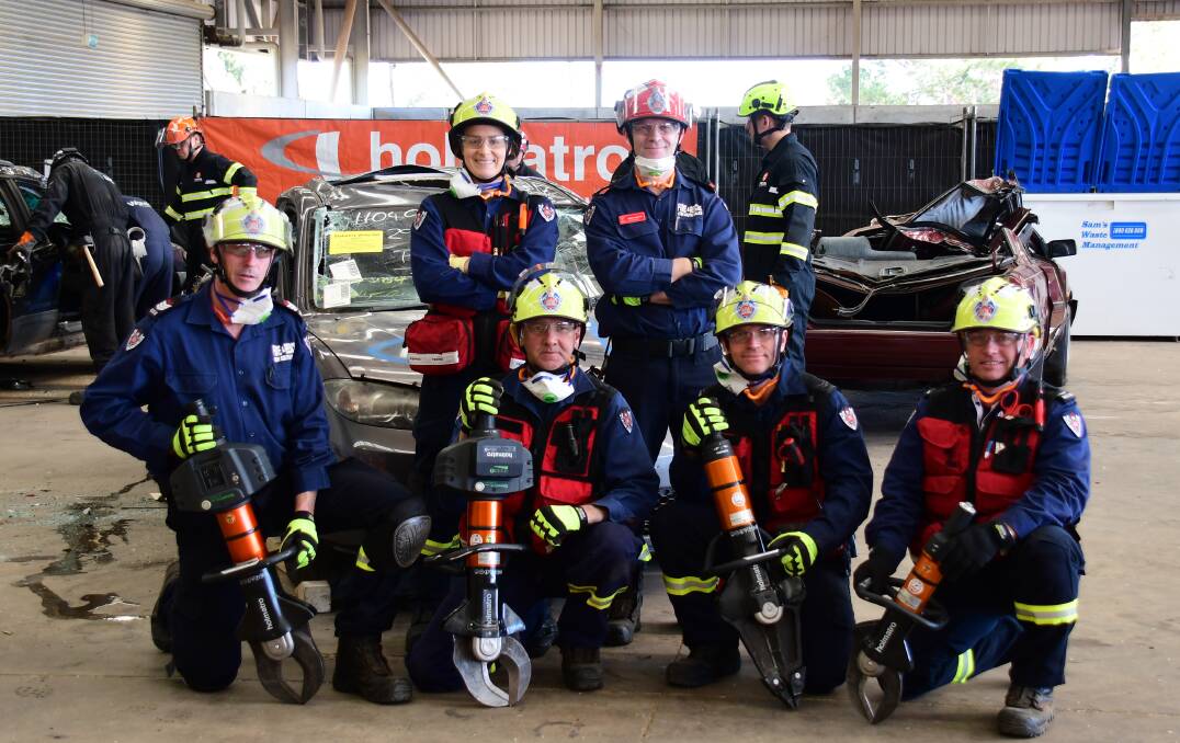 ROAD RESCUE: The Dubbo Fire and Rescue team were one of six from NSW that competed. Photo: AMY McINTYRE