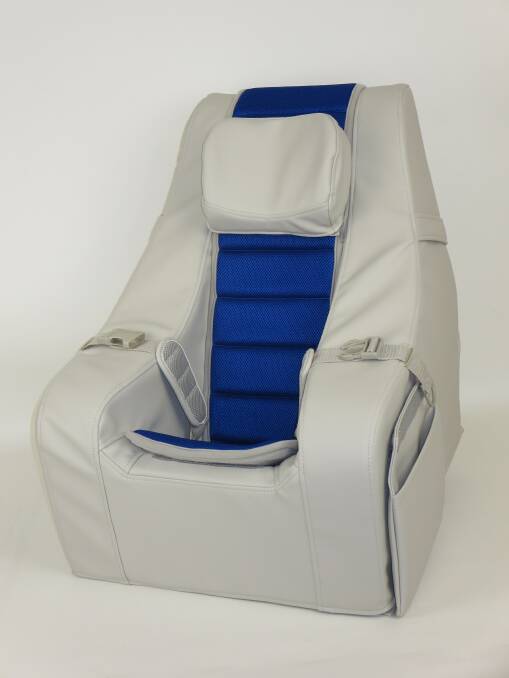 MAKIGN A DIFFERENCE: A gravity chair similar to this will be purchased for Sarah. It will also help with her scoliosis. Photo: SPECIAL NEEDS SOLUTIONS AUSTRALIA