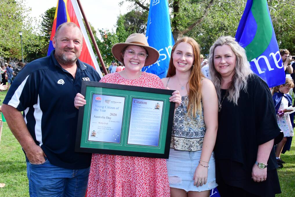 Molly Croft, second from the left, is a finalist in the NSW Women of the Year awards. Last year she was named as one of Dubbo's Citizens of the Year. Photo: BELINDA SOOLE