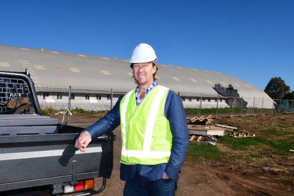 100 ACRES: Andorra Development's Mark Stanford when construction was announced in December. Work has been progressing quickly since then. Photo: BELINDA SOOLE