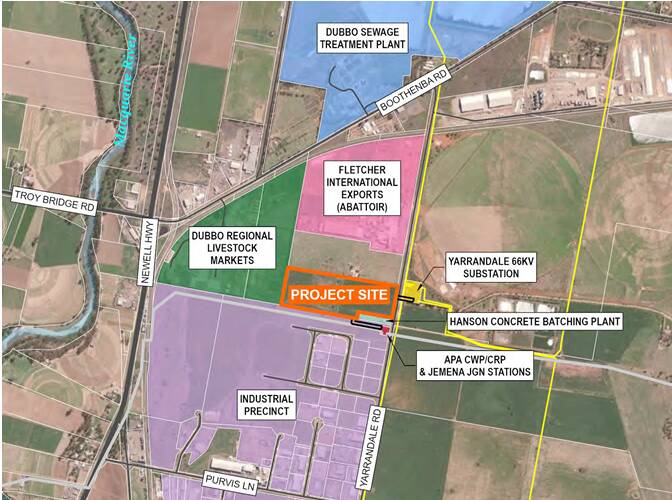 The proposed site of the Dubbo Firming Power Station. Picture by Squadron Energy