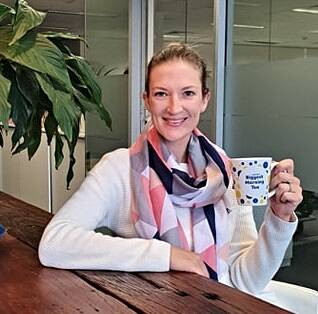 SUPPORT: Cancer Council Western NSW community relations coordinator Katherine Bodiczky has her cuppa ready. Photo: CONTRIBUTED