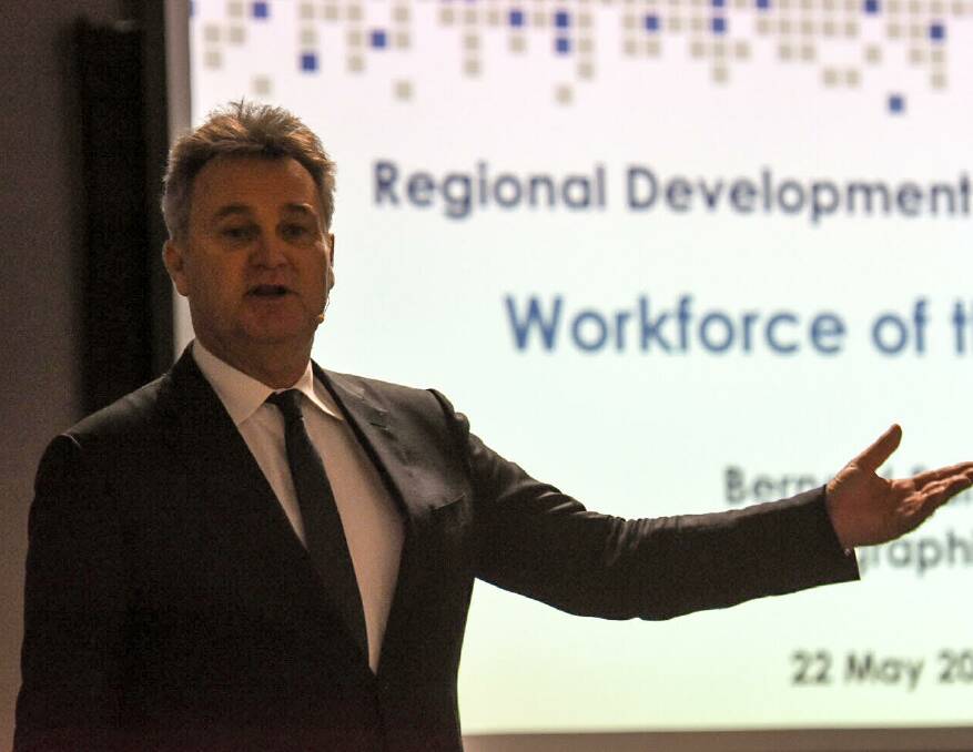 CHANGING DEMOGRAPHICS: Bernard Salt taught attendees about the workplace of the future and how to strive for more. Photo: CONTRIBUTED